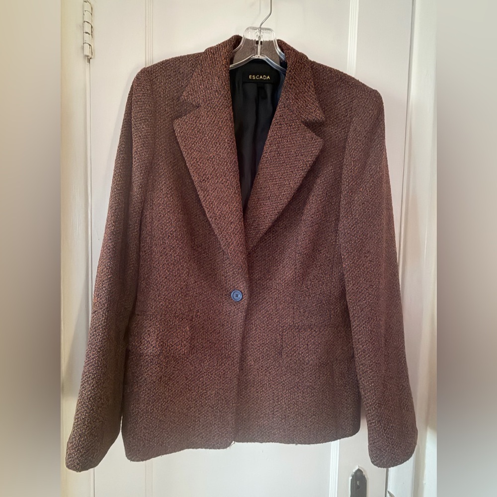 Escada Women's Textured Brown Blazer